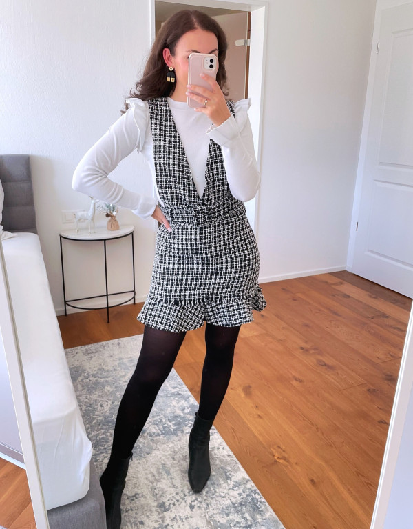 Tweed Pinafore Kleid